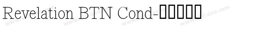 Revelation BTN Cond字体转换